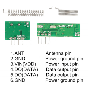 Ricevitore supereterodina Wireless 433MHz e serie di moduli trasmettitori con codice per Controller RF telecomando - Product Image 5