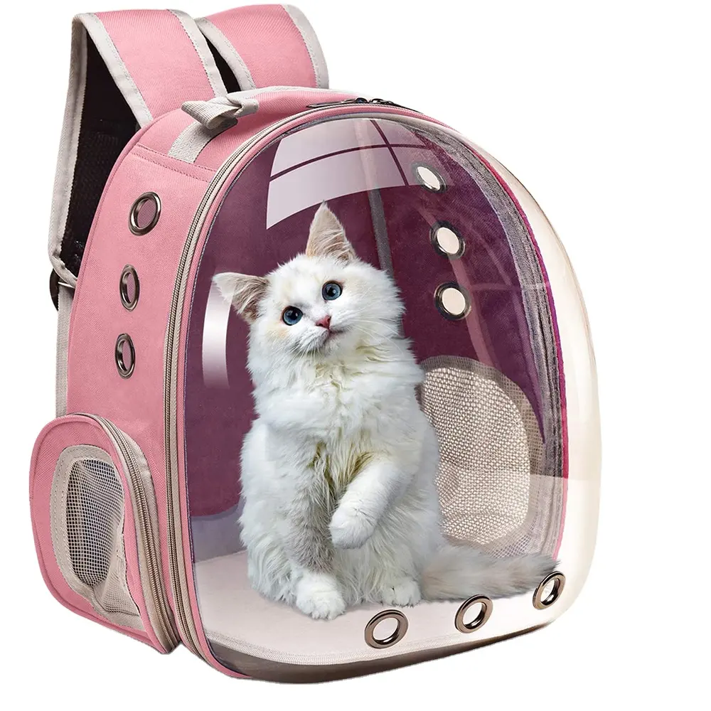 猫のキャリアバッグ通気性のあるペットキャリア小型犬猫のバックパックトラベルスペースカプセルケージペットの輸送バッグ猫のために運ぶ
