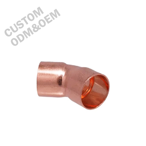 Factory Outlet Red Copper Fitting <strong>Reducing</strong>/Equal Round <strong>90</strong> <strong>Degree</strong> Elbows 7/8&quot;*<strong>5</strong>/8&quot;*7/8&quot; - <strong>4</strong> 1/8&quot;*<strong>3</strong> 1/8&quot;*<strong>4</strong> 1/8&quot; - Product Image 1