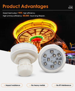 AC24V 45MM RGB Auto Running 9 LED lampada da divertimento E14 impermeabile Pre-programma Cabochon - Product Image 2
