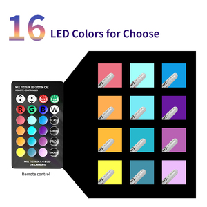 Lamp T10 5050 6smd Silicone 194 168 <strong>LED</strong> Bulb <strong>RGB</strong> Car Remote Controller Wireless T10 <strong>Rgb</strong> 16-Colors Change T10 <strong>Rgb</strong> <strong>Led</strong> Car Light - Product Image 4