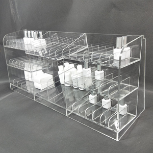 Maßge schneiderte transparente Acryl-Parfüm flaschen Nagellack schrank Vitrine Kosmetik Veranstalter Vitrine