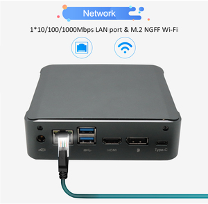 Mini PC Core I7 10510U I5 10210U DDR4 8GB 16GB sin ventilador Stock M.2 Nuc Tiny Compact PC Barebone Computer Type-C HD2.0 DP Win10 - Product Image 4