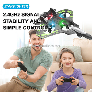 LK Toys เครื่องบินรบโฟม RC 2.4GHz พร้อมไฟ LED เครื่องบินผาดโผนน้ำหนักเบาเครื่องบินรบโฟม EPP หมุนได้360องศา - Product Image 6