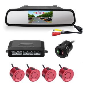 4,3 pulgadas TFT LCD retrovisor espejo Monitor coche Auto vehículo Radar de marcha atrás con 4 sensores de distancia de detección - Product Image 5