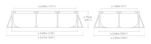 Intex 28272 alta calidad PVC Rectangular 3,0 M piscina al aire libre INTEX fabricado piscina herramientas y accesorios - Product Image 3
