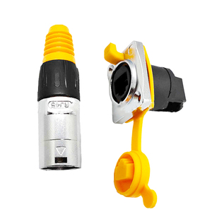 Водонепроницаемый YT RJ45 круговой металлический Ethernet штекер разъем с 8P8C Cat5 Cat6 экранированный RJ45 D Тип разъем для крепления панели - Product Image 1