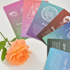 Wholesale High Quality Paper Custom Shape <strong>Positive</strong> Messages Cards Printing Affirmation Cards - Product Image 3