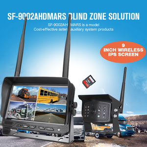 AHD 2.4G Wireless 9 Inch Car Monitor Quad Image Split <strong>Display</strong> Monitor for Minibus Truck Car - Product Image 3