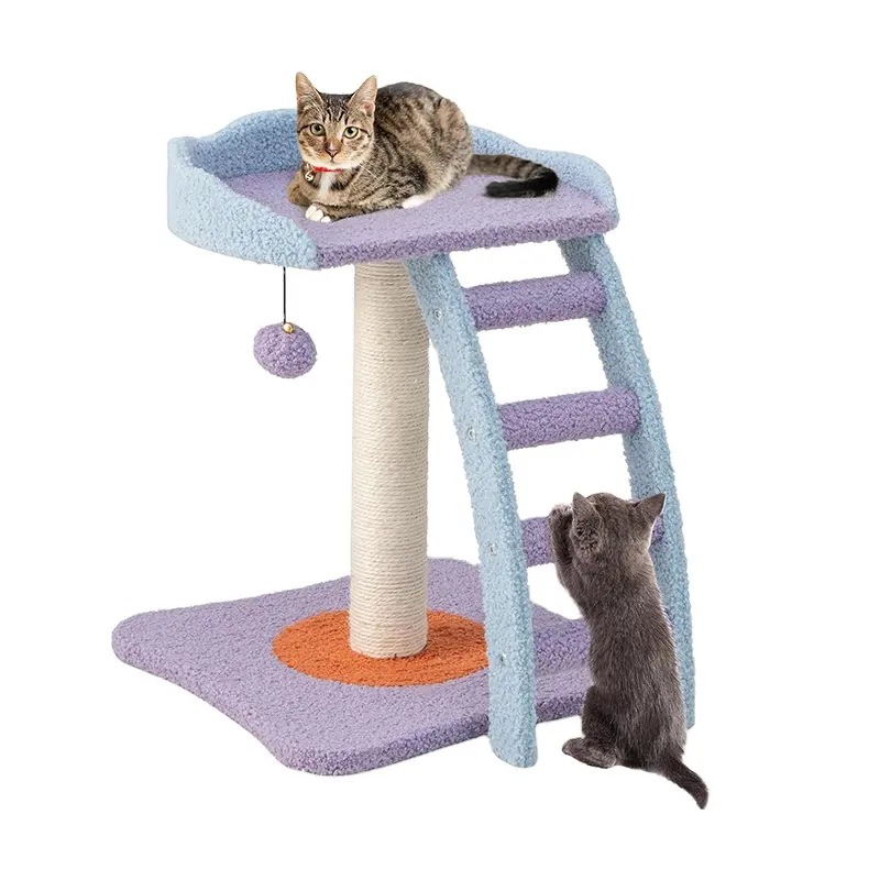 Marco de escalada doble para gatos con escaleras Árbol de gato divertido