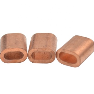 M1 - M16 Kupfer / Edelstahl Oval / Rundes Kabel Krämpfe Ärmel Clip-Fittings Schleife Ärmel <span class=keywords><strong>Ferrule</strong></span> Stop Seil - Product Image 1