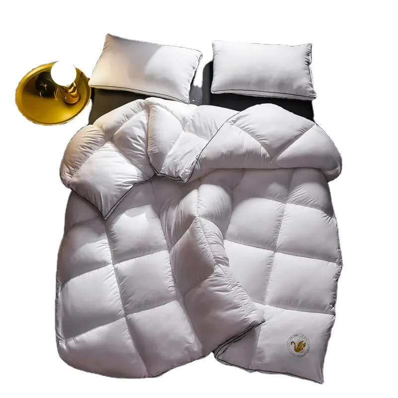 Selimut bulu nyaman populer Modern mode baru 100% asli selimut ukuran King Duvet musim dingin selimut Modern selimut