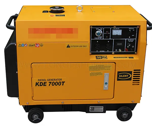 KAMA KDE7800EW KDE7000T KDE6500T 5kw 6 kva 6 kw 7 kva 7 kw 8 kva 10KVA Gerador diesel de partida elétrica móvel super à prova de som