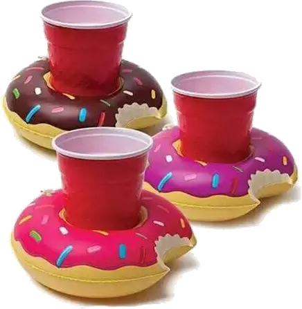 Pool Party Inflatable drink floats Inflatable cup holder Animal fruit series water Inflatable donut floating drink cup holder