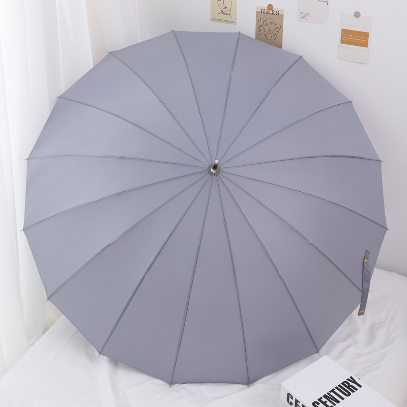 Parapluie à mât droit 16k-gris