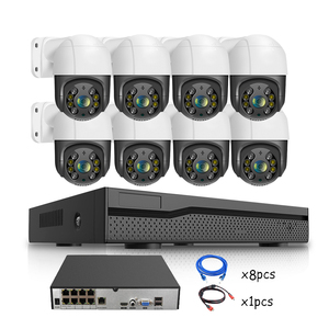8MP 8 kanal Video gözetim güvenlik kameraları 4K açık İnsan otomatik hareket izleme PTZ kameralar ve POE NVR kiti sistemi - Product Image 1