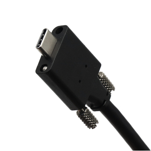 高品质USB 3.1 3.0类型C至USB C双螺杆锁定摄像机电缆OEM ODM设计，带编织屏蔽厂家直销 - Product Image 3