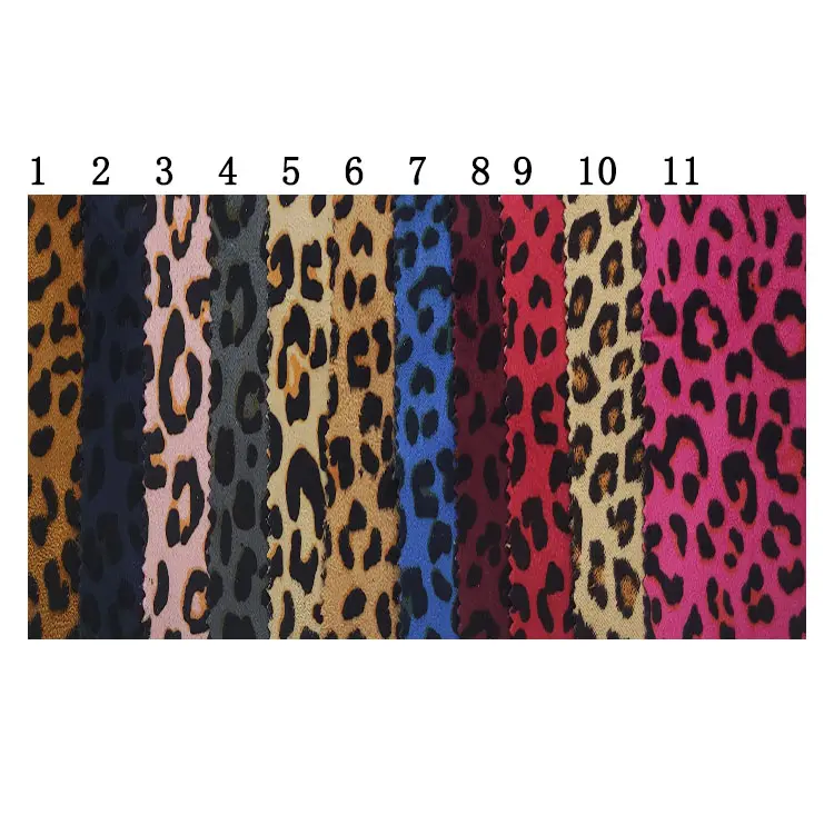 Tela de poliéster con estampado de leopardo, varios colores, 100% poliéster