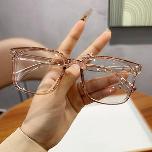 Gözlük kadın gelgit yüz ince Online ünlü sokak Retro düz çerçeve miyopi erkekler ile uyumlu olabilir hiçbir derece 2365 - Product Image 5