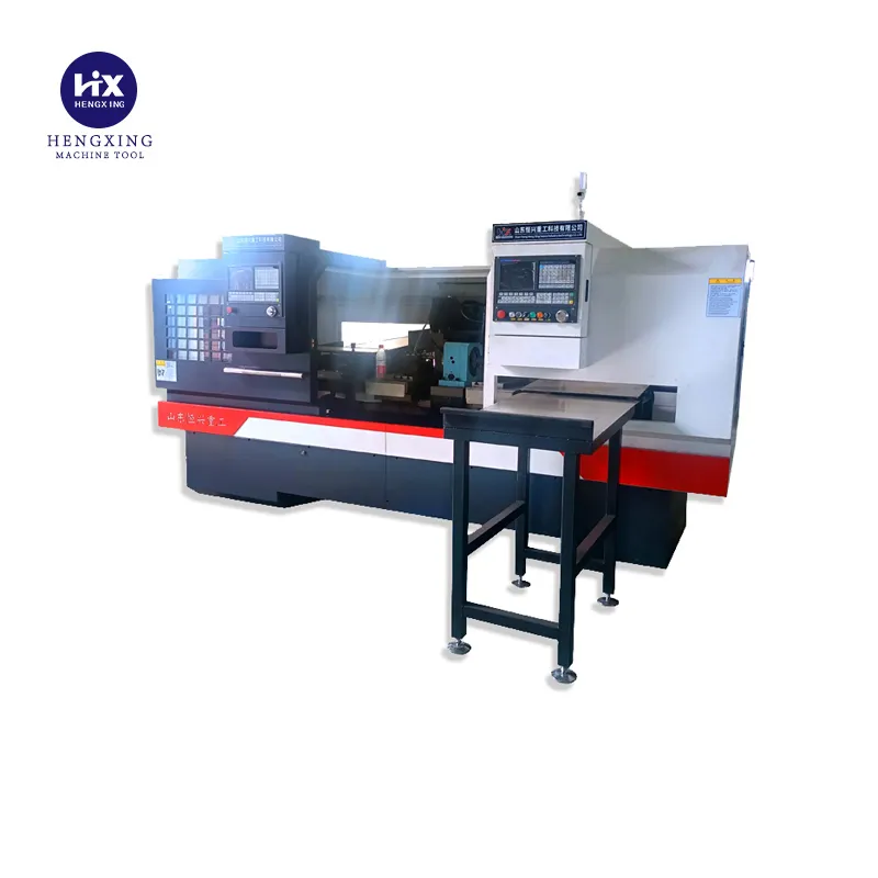 Çin HENGXING rusya'da metal otomatik cnc torna için HX-3570-60 tur çift kafa cnc torna makinesi