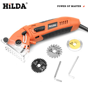 Çok amaçlı 0-25.5mm kesme derecesi 5 delik hava çıkışı komple aksesuarları kesmek için alçıpan/Metal Mini elektrikli dairesel testere - Product Image 5