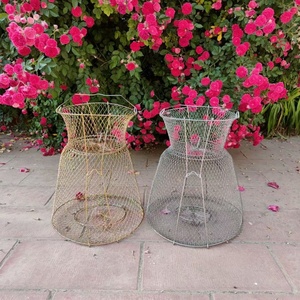 Thiết kế mới dây thép mạ kẽm cá Giỏ dây đóng mở cá giỏ xách tay giỏ cá mạnh mẽ và dễ sử dụng - Product Image 5