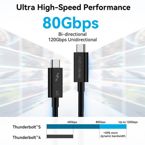 Acasis 80Gbps Thunderbolt 5 kablo, 120 gbps'ye kadar bant genişliği artışı ve Thunderbolt 4 kablosuyla uyumlu 240W şarj - Product Image 5