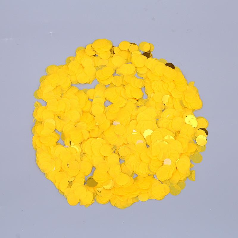 colorful Yellow small round discs, 1.5-2 cm