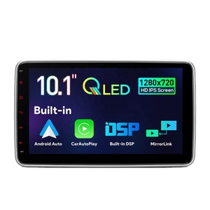 XTRONS 10.1&quot; Touch Screen 1 Din Universal Fit Rotatable Car Stereo Carplay Android QLED DisplayMultimedia Player Car Radio - Product Image 1