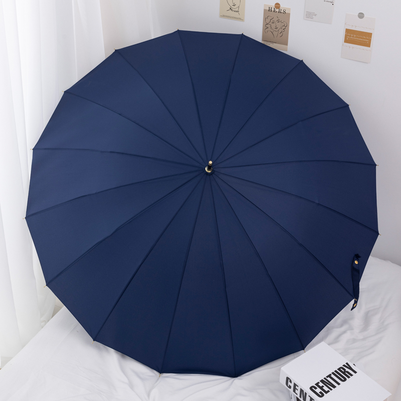 Parapluie droit 16k - bleu marine