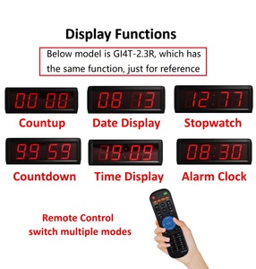 Nuovo Design blu 4 cifre 3 pollici funzione elettronica interna conto alla rovescia Timer digitale LED allarme data Display Desktop orologio da parete - Product Image 5