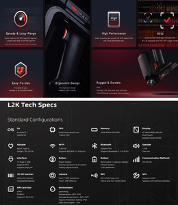 SUNMI L2K Handheld IP65 PDA Android Rugged 4G Wi-Fi GPS BT Zebra Barcode Scanner 1D/2D RFID NFC Mobile <strong>Computer</strong> Tablet PC PDAs - Product Image 5