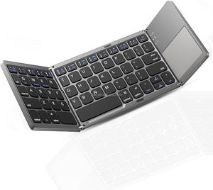Portable Ce Fcc Rohs 64 Keys <strong>bluetooth</strong> Folding <strong>Keyboard</strong> <strong>with</strong> Touchpad Slever Mini Folding <strong>Keyboard</strong> <strong>for</strong> Phone - Product Image 1