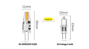 Fabrika kaynağı 8x SMD2835 LED G4 AC/ DC12V 8 adet SMD2835 strobo-ücretsiz AC220V derin kısılabilir eşdeğer 15W halojen lambalar - Product Image 5