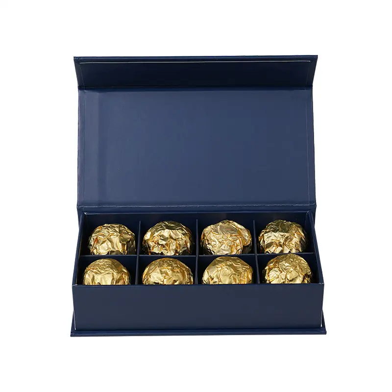 Caja de Chocolate de alta calidad con cojín, caja de regalo de Chocolate/caramelo/Macron para dulces, 8 Uds.