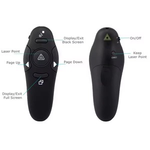 Penna per tornitura con pagina Laser Wireless con segnale Laser rosso per l'insegnamento dell'indicatore vocale per l'apprendimento del Mouse del telecomando del puntatore del PowerPoint 2.4G - Product Image 3