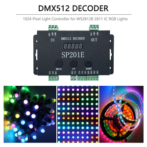 SP201E <strong>DMX512</strong> DECODER DC 5-24V DMX Converter <strong>Controller</strong> <strong>DMX512</strong>/1990 to SPI Addressable <strong>LED</strong> 1024 Pixels or <strong>PWM</strong> 5CH Dimming Signal - Product Image 6