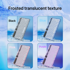 Teclado inalámbrico transparente, miniteclado ultrafino para portátil y tableta, portátil para IMac de conmutación multisistema/iPad - Product Image 4
