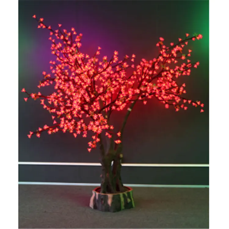 Venda por atacado distribuidor de fornecimento para festa casamento árvore árvore de casamento luz de led flor de cereja artificial árvore bonsai árvore luz led