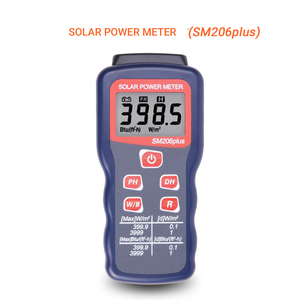 SM206Plus 0.1 ~ 3999.9W/M2มิเตอร์พลังงานแสงอาทิตย์, เครื่องวัดรังสีพลังงานแสงอาทิตย์ดิจิตอลสำหรับการทดสอบพลังงานแสงอาทิตย์, เครื่องวัดการส่งพลังงานแสงอาทิตย์