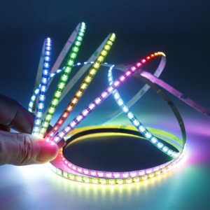 WS2812 5mmPCB個別にアドレス指定可能なRGBICLEDストリップWS2812B60/100/120/160/200 LED/ピクセル/mスマートLEDライトDC5V - Product Image 1