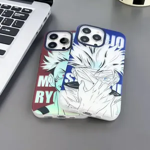 漫画マンガデーモンスレイヤー電話ケースアニメバックカバーiPhone16 15 14プロマックス13 12 11レーザーImd電話ケースバルクシェル - Product Image 5