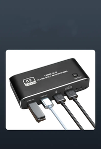 2端口8K HDMI2.1 KVM USB3.0交换机，带热键2进1出支持2PC计算机2-USB3.0支持蓝牙鼠标或键盘