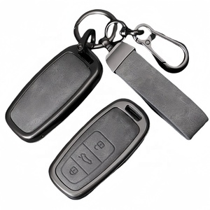 Hot Design <strong>Key</strong> Cover Case for <strong>Audi</strong> Car <strong>Key</strong> Cover Genuine Leather Button Design Car <strong>Key</strong> case Cover 2024 - Product Image 1