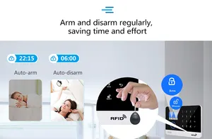 Suite de sistema de alarma de seguridad inalámbrica inteligente Panel de sistema de alarma WiFi inteligente Sistema DE SEGURIDAD GSM Tuya con control de aplicación