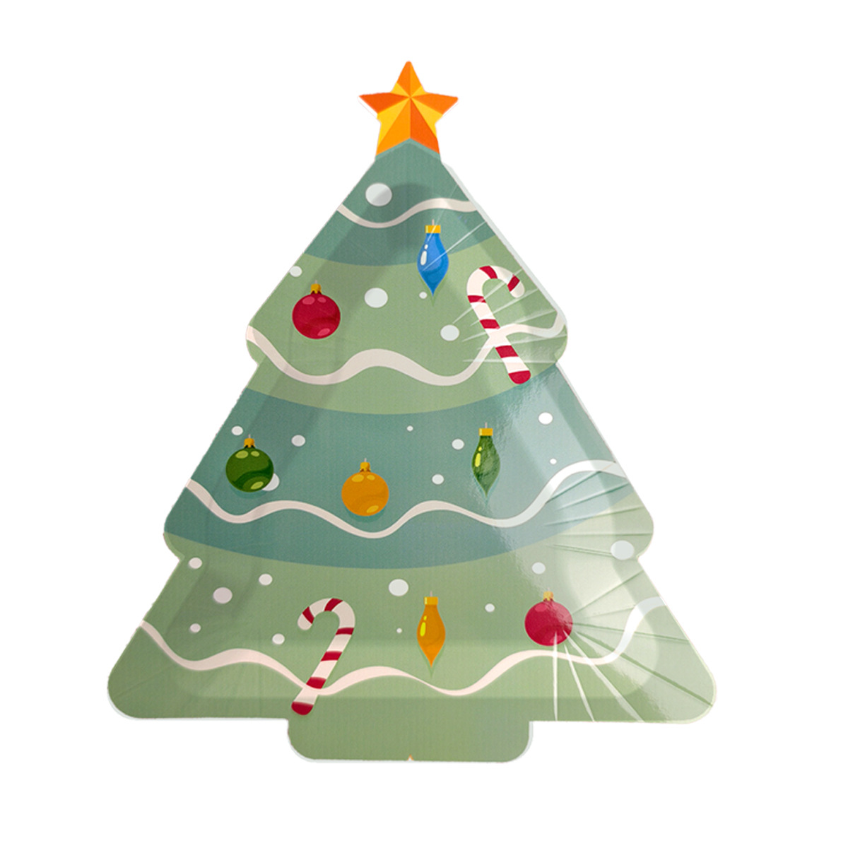 Assiette en carton sapin de Noël C1
