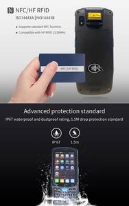 最新的4.0英寸4G IP67 GMS全球定位系统NFC加固智能PDA终端手持式1D 2D条形码扫描仪，带16GB只读存储器库存管理 - Product Image 3
