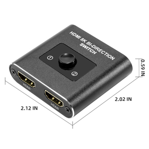 8K for <strong>HDMI</strong> <strong>2</strong>.1 <strong>Switcher</strong> BI-Directional 4K 120Hz Support 1 in <strong>2</strong> Out Video Splitters &amp; Converters - Product Image 3