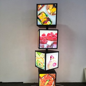 מפעל מותאם אישית לעמוד תיבת תאורה מסתובבת כרזת פוסטר לוח תצוגה מעוקב תיבת אור מסתובב תיבת אור - Product Image 5