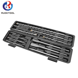OEM 12Pcs YG8C S4 Concrete Sds Plus Shank Hammer Drill <strong>Bit</strong> and <strong>Chisel</strong> Set <strong>Cross</strong> Concrete Drill <strong>Bit</strong> for Masonry Concrete - Product Image 2